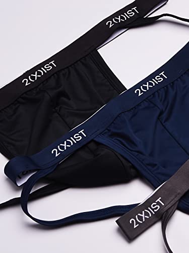mens Micro Speed Dri Jock Strap 3-pack Base Layer Underwear, Black/Charcoal/Varsity Navy, X-Large US