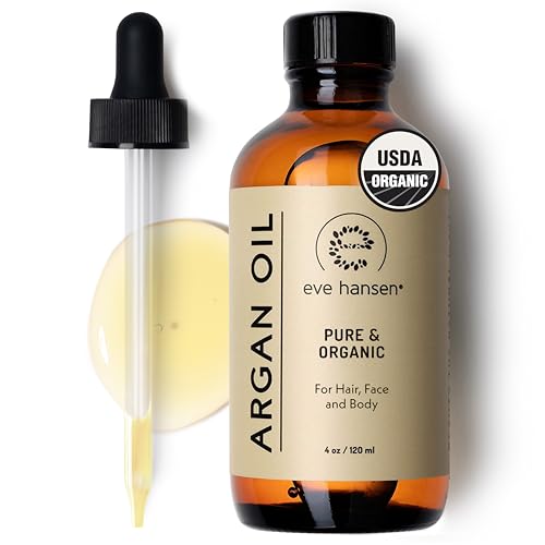 Argan Oil (4oz), Pure Carrier Oil for Hair, Skin and Nails, Deep Hydrator, Anti-Age, Sulfate, Paraben, Phthalate Free