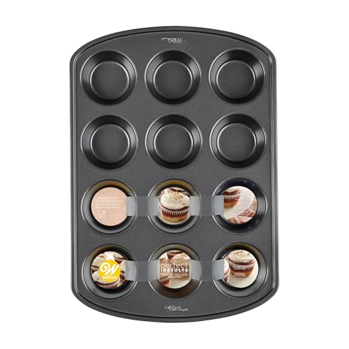 Perfect Results Premium Non-Stick Cupcake Pan, 12-Cup Muffin Tin, Steel Baking Supplies