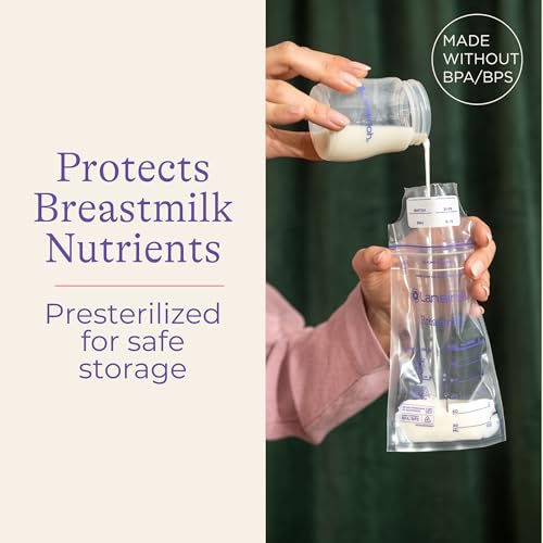 Breastmilk Storage Bags, 100 Count, Baby Essentials, Fast Freeze &amp; Thaw Breast Milk Bags for Baby Bottle Feeding, Superior Strength &amp; Stretch, 6 Ounce