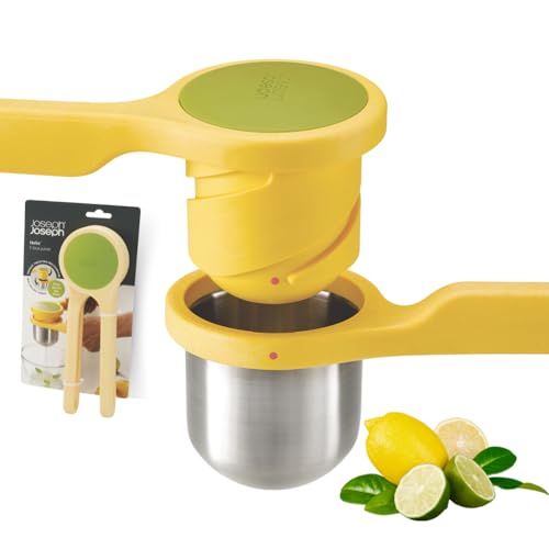 Helix Citrus Press Juicer, Ergonomic Twist action hand press, lemon/lime squeezer, BPA free - Yellow