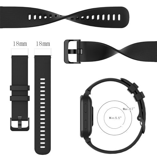 Bands Compatible with Garmin Vivoactive 4S/Vivomove 3S/ Venu 2S/Venu 3S Band Silicone Quick Release Straps 18MM Replacement Wristband (10 Colors)