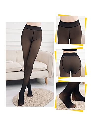 Cokosoxo Fleece Lined Tights Women Sheer Tights Fake Tr