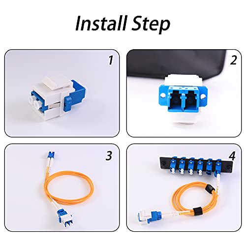 6 Pack Duplex LC to LC F/F Coupler Keystone Jack Modula