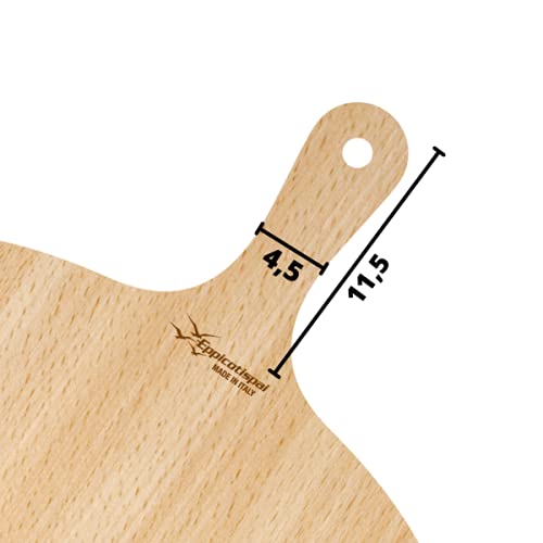 Birchwood Pizza Peel, 16 by 12-Inch,Silver/Brown