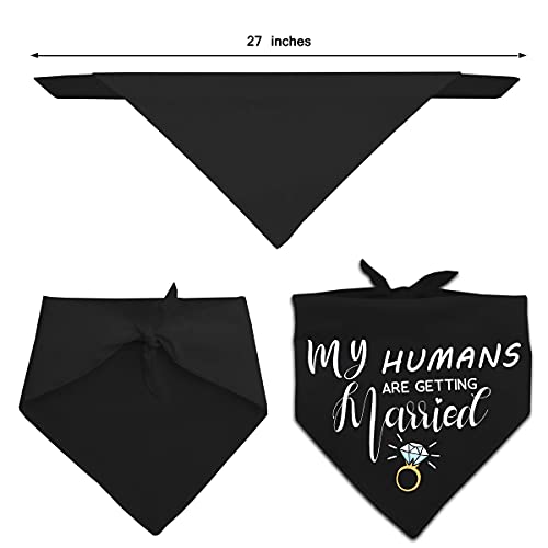 Engagement Gifts, My Humans are Getting Married She Said Yes Dog Bandana for Wedding Engagement Photos, Bridal Shower Gift,Dog Wedding Outfit, Dog Engagement Announcement, Bride to Be Gifts