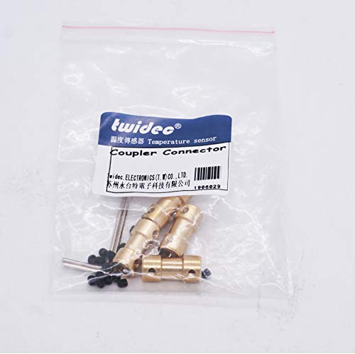 /4Pcs 2mm-3mm Brass Flexible Shaft Coupler for RC Airplane Boat Motor Transmission Connector COUPLER-GLD-2-3