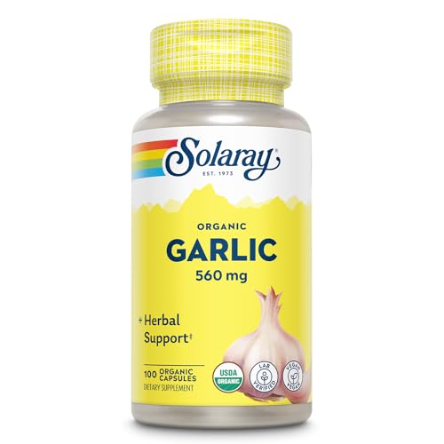 Solaray Organic Garlic Pills - 560 mg Garlic Supplement