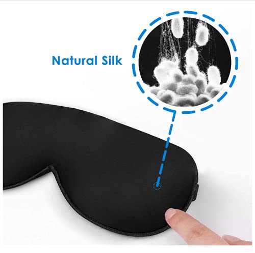 JEFlex Natural Silk Sleep Mask Blindfold, Super-Smooth 