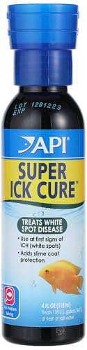 API LIQUID SUPER ICK CURE Fish remedy, Freshwater and Saltwater Fish Medication 4 fl oz(Pack of 1), White