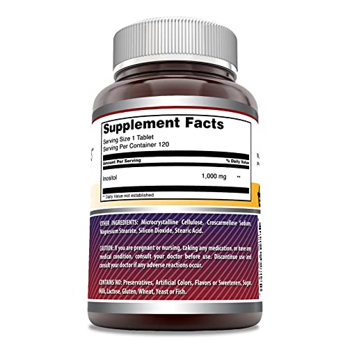 Amazing Formulas Inositol Tablets Supplement | 1000 Mg 