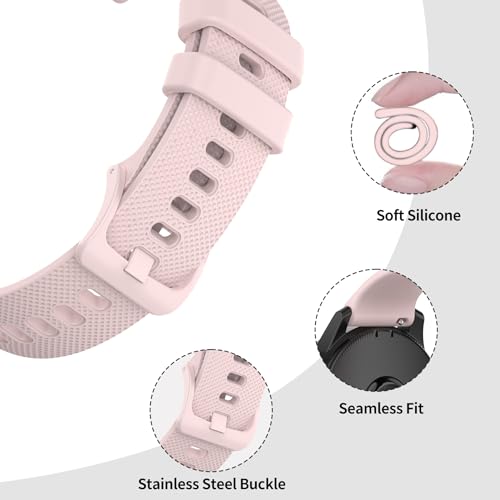 Bands Compatible with Garmin Vivoactive 4S/Vivomove 3S/ Venu 2S/Venu 3S Band Silicone Quick Release Straps 18MM Replacement Wristband (10 Colors)