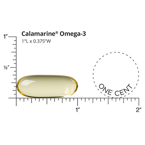 Clinical Grade CalaMarine Omega-3 Supplement with DHA and EPA for Brain, Heart, and Eye Health (60 softgels)