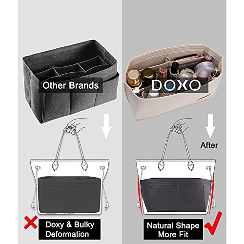 Doxo Purse Organizer Insert, Felt Bag Tote Fit L Speedy
