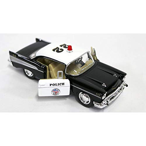 1957 Bel Air Classic Police Car 5 Inch 1:40 Scale Die Cast Metal Toy Cars