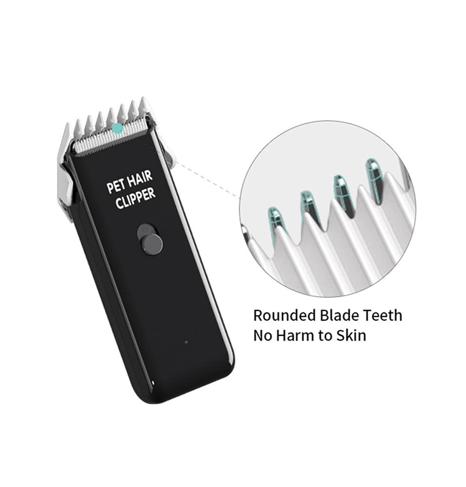 Dog Clippers,Quiet Washable USB Rechargeable Cordless Dog Grooming Kit,Electric Pets Hair Trimmers Shaver Shears for Dogs and Cats Black