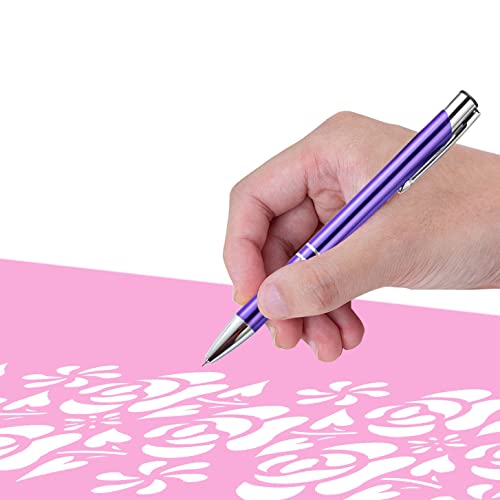 Air Release Weeding Pin Pen Tool with 2 Refills for Craft Vinyl Pen Weeder Remove Bubbles Installation (Purple, 2 Refills)