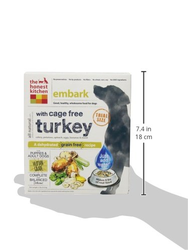 Human Grade Dehydrated Grain Free Dog Food – Complete Meal or Dog Food Topper – Turkey 2 lb (makes 8 lbs)