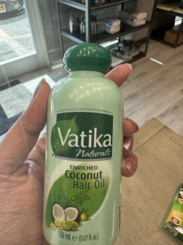 Vatika Naturals Coconut Hair Oil with Henna, Amla, Lemon & 5 Herbs - Nourish & Strengthen Hair & Scalp for Healthy & Radiant Hair for Kids, Women & Adults - 5.07 Fl Oz (Pack of 1)