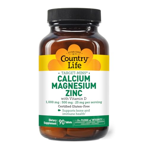 Country Life Calcium Magnesium Zinc with Vitamin D3 and