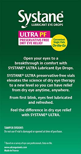 Systane Ultra Lubricant Eye Drops, 60 Count (Pack of 1)