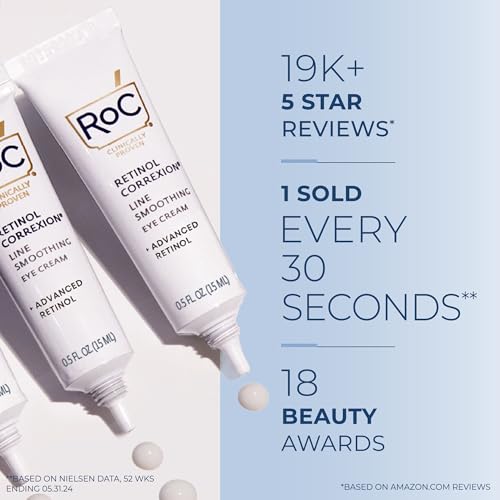 Retinol Correxion Under Eye Cream for Dark Circles &amp; Puffiness, Daily Wrinkle Cream, Anti Aging Line Smoothing Skin Care Treatment, Stocking Stuffers for Men &amp; Women, 0.5 oz (Packaging May Vary)