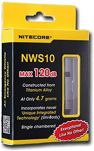 NWS10 TC4 Titanium Outdoor Emergency Whistle 120 Decibeles (NWS10 Emergency Whistle)