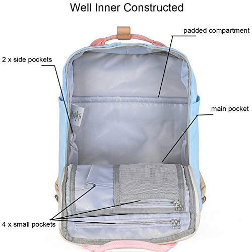 Girls Backpack/Travel Backpack for Women 14.9 College Backpack Vintage Waterproof School Bag , Work Backpack for 14inch Laptop(HM-38#)