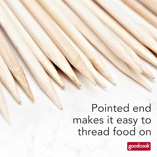 Everyday 12-Inch Bamboo Skewers, 100-Count, Wooden Skewers for Grilling, Shish Kabob, BBQ, and Kebabs, Durable Single-Point Ends, Versatile Skewer Sticks for Cooking and Crafts