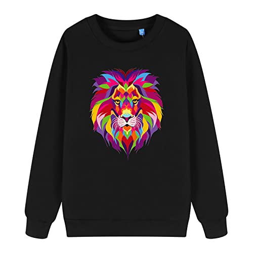 Iron On Transfer Patches for Clothing 4Pcs Colorful Lions Tiger Heat Transfers Sticker On Clothes for T-Shirt Jeans Applications