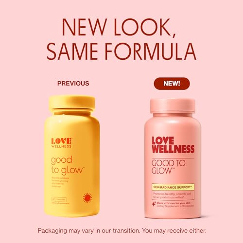 Good to Glow | Collagen Supplement with Biotin, Vitamin C, E, Ashwagandha & Zinc | Promotes Smooth, Glowing & Clear Skin | Enhances Smoothness & Promotes Healthy Skin | 60 Count