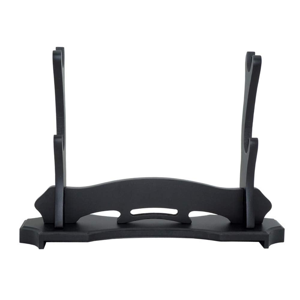 Sword Stand Katana Stand, Black Wood Sword Katana Wall Mount Holder, Gladiator Sword Wall Display Crusader Sword Stand Knife Hanger Bracket Rack