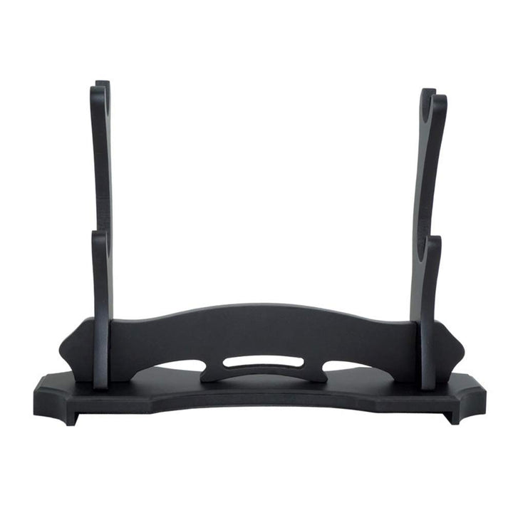 Sword Stand Katana Stand, Black Wood Sword Katana Wall Mount Holder, Gladiator Sword Wall Display Crusader Sword Stand Knife Hanger Bracket Rack