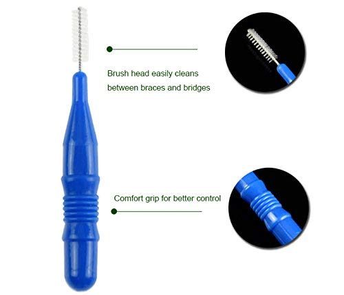 250pcs Interdental Brush Dental Floss Silicone Toothpicks Soft-Dental Floss Teeth Stick Double-Ended Toothpick