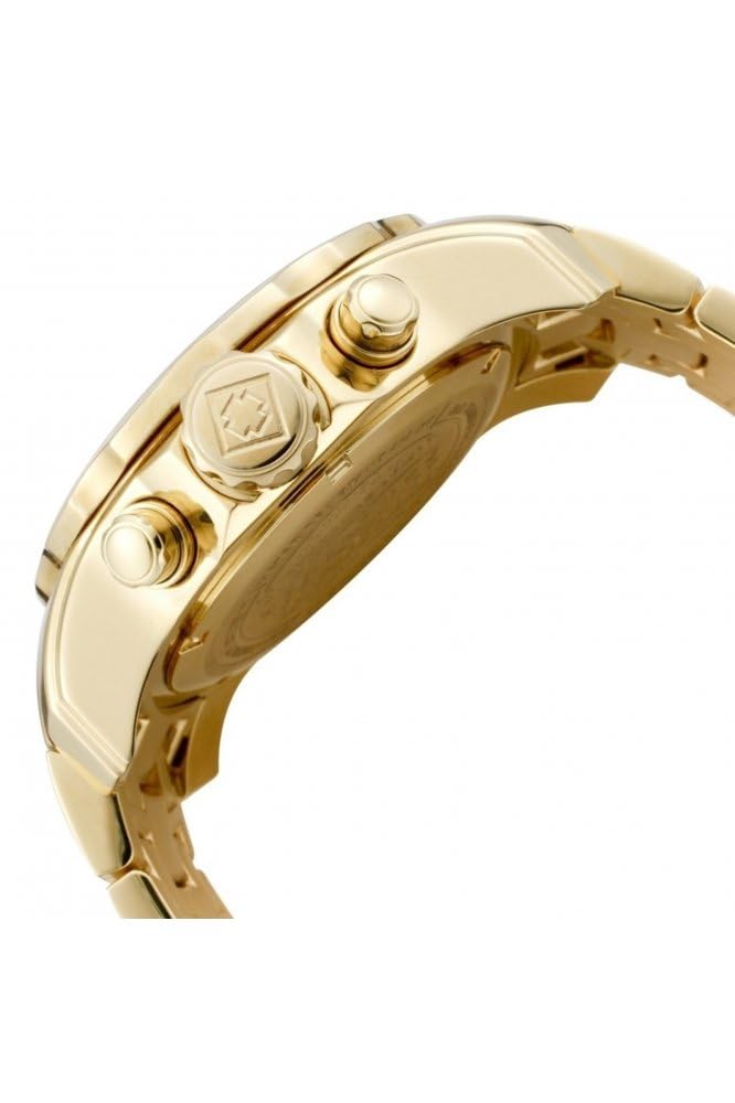 Men&#39;s 0073 Pro Diver Collection Chronograph 18k Gold-Plated Watch