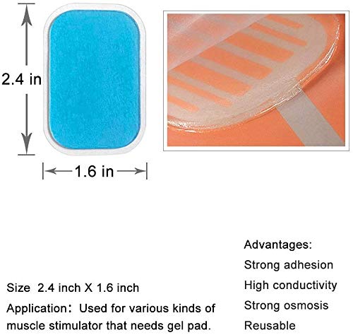 50 Pcs/25 Packs Pads Abs Trainer Replacement Gel Sheet for Abdominal Muscle Trainer, Accessory for Ab Workout Toning Belt.