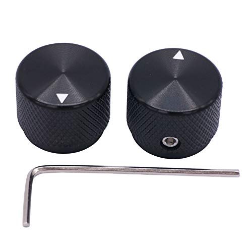 Taiss/ 2pcs Black Aluminum Rotary Electronic Control Po