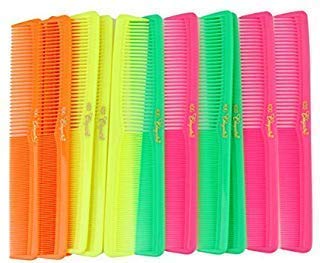 7 inch All Purpose Hair Comb. Hair Cutting Combs. Barberâ‚¬â„¢s &amp; Hairstylist Combs. Neon Mix. 12 Units.
