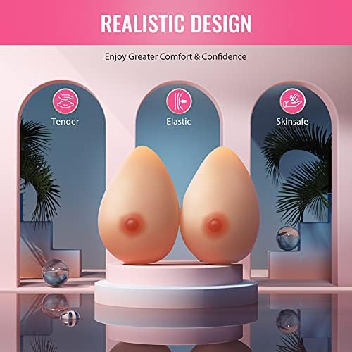 A Cup Silicone Breast Forms for Crossdresser, Mastectomy Fake Boobs Prosthesis Nude