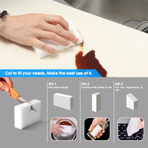 50 Pack Melamine Sponge, Magic Sponge Eraser, Durable M