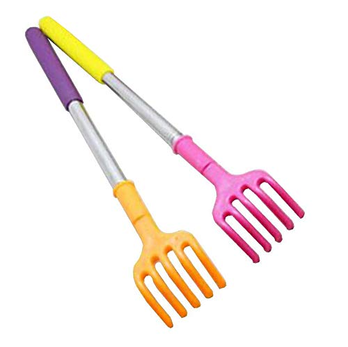 Qaoquda Back Scratcher 2 Pcs Portable Stainless Steel E