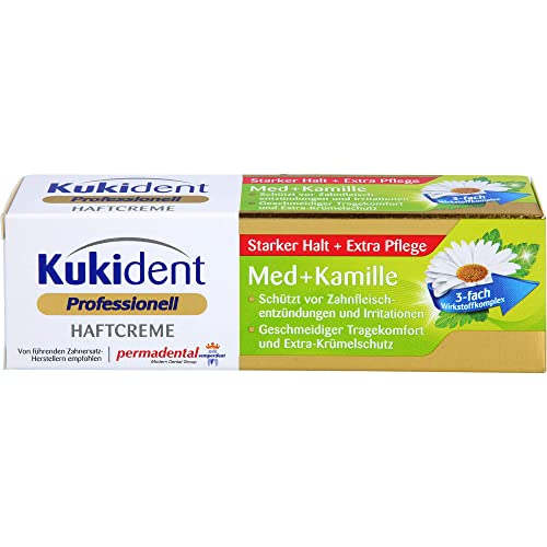 Kukident Extra Strong Denture Adhesive Cream with Camom