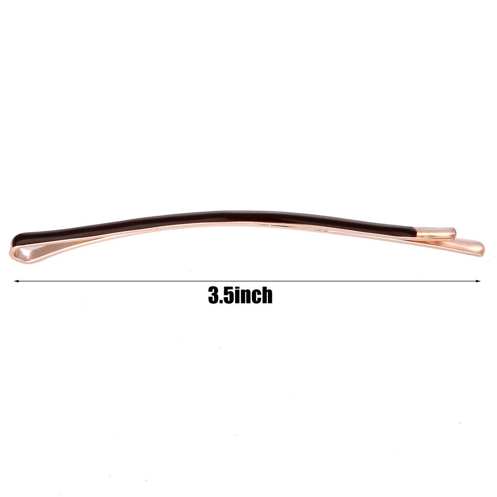 Yishenyishi Pack Of 10 Curved Jumbo Bobby Pins,Hair Clips (Brown)