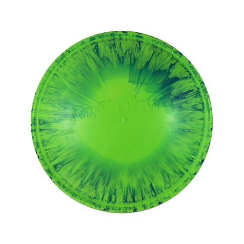 K9 Flyer - Large Durable Rubber Dog Toy for Fetch - Floats in Water - Made in The USA - Assorted Neon Colors for High Visibility