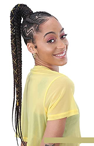 3X BRAID 301 28 (1B Off Black) - FreeTress Synthetic Pre-Stretch Jumbo Braiding (240g)