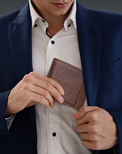 Swallowmall Mens Wallet Rfid Blocking Leather Wallet fo