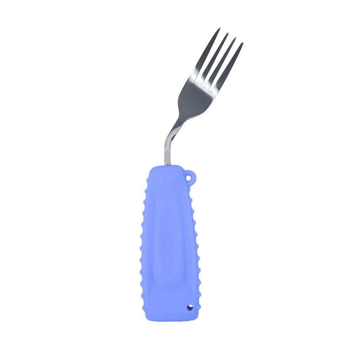Adaptive Utensils Fork Easy to Hold for Independent Eating,Weighted utensils for hand tremors