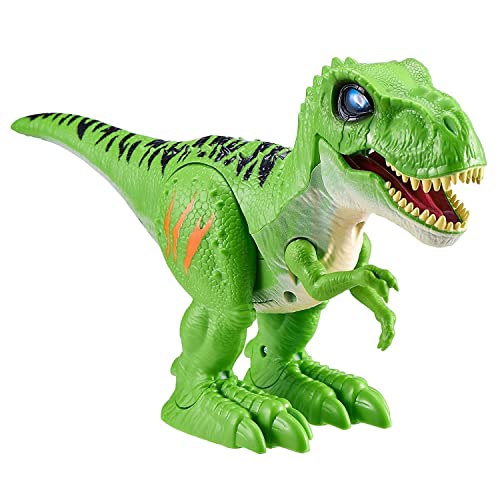 Attacking Green T-Rex Battery-Powered Robotic Toy by Zuru, Dinosaur Toy, Birthday Gift for Boys 3 Years Old and Up