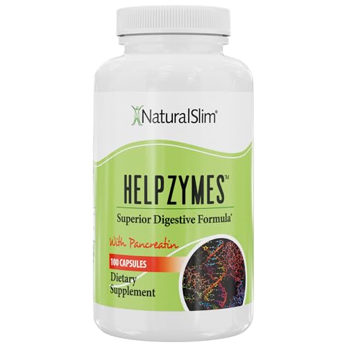 Digestive Enzymes for Women & Men - Helpzymes Essential Enzymes for Digestion, Gut Health, Gas Bloating Relief with Bromelain, Ox Bile, Pancreatin. & Betaine HCL - 100 Capsules Solo