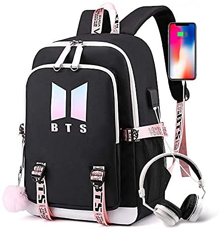 Dingzheyan BTS School Laptop Backpacks Korean Daypack Book Bag Casual Backpack Backpack For Students